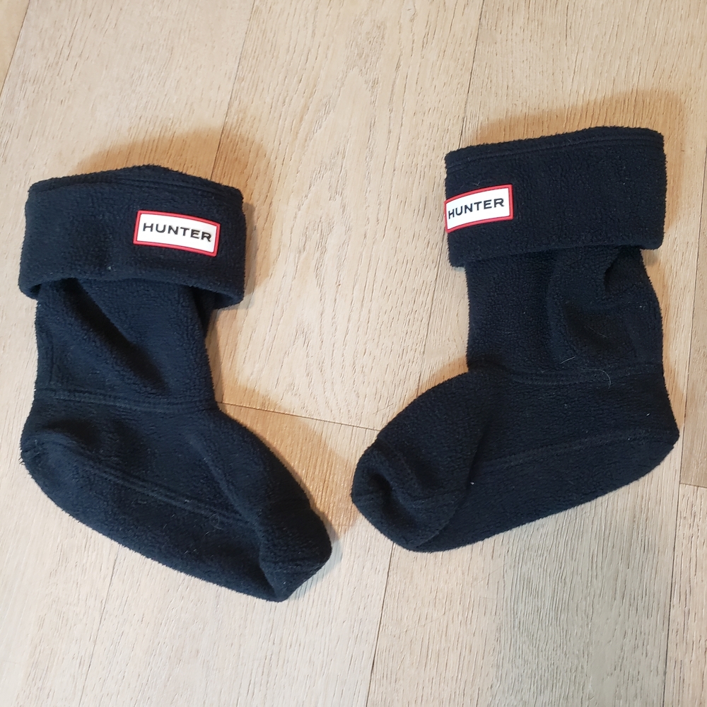 Hunter Kid's Black Boot Socks